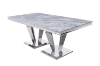 Picture of OPERA 71" Marble Top with Stainless Steel Frame Dining Table (Light/Dark Grey)