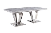 Picture of OPERA 71" Marble Top with Stainless Steel Frame Dining Table (Light/Dark Grey)