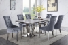 Picture of OPERA 71" Marble Top with Stainless Steel Frame Dining Table (Light/Dark Grey)