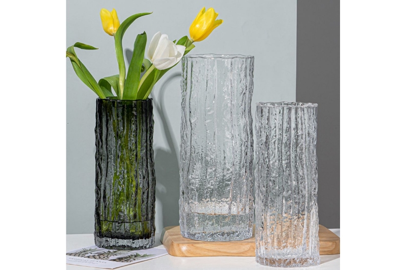 Picture of GLACIER-SHAPED Tall/Short Glass Vase (Transparent/Smoke Grey)