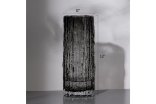 Picture of GLACIER-SHAPED Glass Vase (Smoke Grey) - Tall