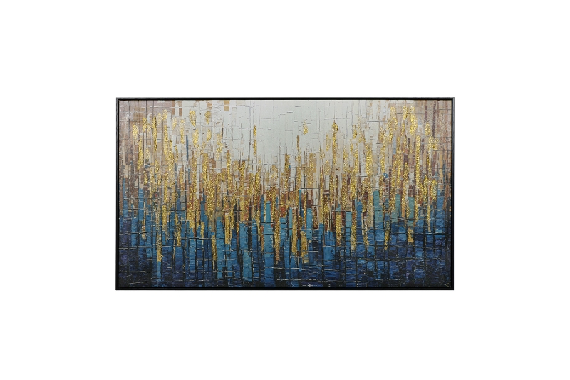 Picture of H80 31"x55" Black Frame Hand Oil Painting Canvas Wall Art