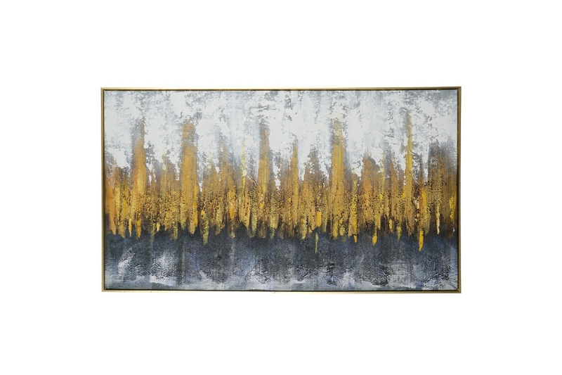 Picture of H81 31"x55" Golden Frame Hand Oil Painting Canvas Wall Art