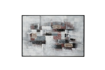 Picture of H75 31"x47" Black Frame Hand Oil Painting Canvas Wall Art 