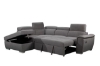 Picture of CAPRI Pull-Out Sectional Sofa Bed with Storage Ottoman and USB Port (Grey)