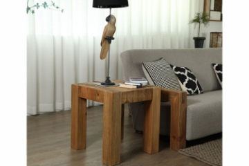 Picture of TRAVER 100% Reclaimed Pine Wood Side Table (21.2" x 21.2")