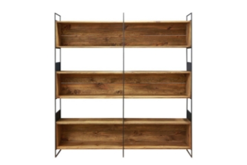 Picture of ELMORE Reclaimed Pine Wood Large Iron Shelf (74.8" x 71.2")