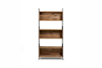 Picture of ELMORE Reclaimed Pine Wood Narrow Iron Shelf (74.8" x 35.4")