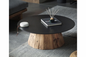 Picture of BETA Reclaimed Pine Wood D35.5" Round Coffee Table