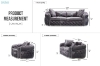 Picture of PIEDMONT Chesterfield Velvet Sofa Range (Grey)
