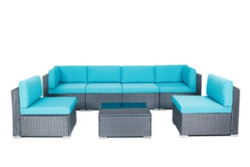 Picture of DIEGO 7PC Rattan Outdoor Modular Sofa Set with Coffee Table