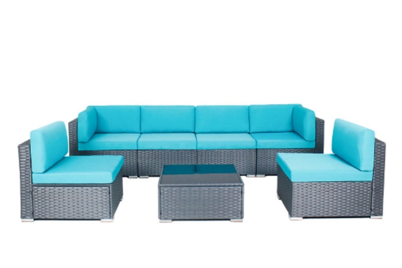 Picture of DIEGO 7PC Rattan Outdoor Modular Sofa Set with Coffee Table