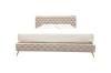 Picture of ZARAGO Linen Upholstered Button-Tufted Bed Frame  (Beige) - Eastern King Size