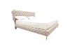 Picture of ZARAGO Linen Upholstered Button-Tufted Bed Frame in Queen/Eastern King Size (Beige)