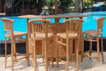 Picture of BALI Solid Teak Wood Bar Set Model 140