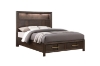 Picture of HOPKINS Storage Bed Frame with Built-in Shelf & Lamps - Eastern King Size 