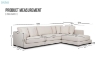 Picture of LONDON Feather-Filled Fabric Sectional Sofa