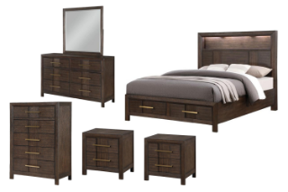 Picture of HOPKINS 6PC Bedroom Combo Set - Eastern King Size