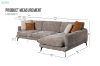 Picture of PALERMO Fabric Sectional Sofa (Brown)