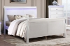 Picture of LOUIS Hevea Wood Bed Frame with LED Lighting Headboard in Queen/Eastern King Sizes (White) 