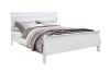 Picture of LOUIS Hevea Wood Bed Frame with LED Lighting Headboard in Queen/Eastern King Sizes (White) 
