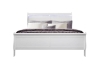 Picture of LOUIS Hevea Wood Bed Frame with LED Lighting Headboard in Queen/Eastern King Sizes (White) 
