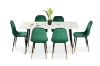 Picture of BIJOK 63" 7PC Dining Set (White Marble Finishing)
