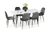 Picture of BIJOK 63" 7PC Dining Set (White Marble Finishing)