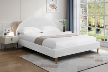Picture of HOFFMAN Fabric Bed Frame (Off White) - Double