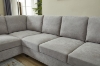 Picture of LIBERTY SECTIONAL FABRIC SOFA (LIGHT GREY)- Left Hand Facing Chaise  with ottoman