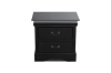 Picture of LOUIS 2-Drawer Hevea Wood Nightstand with LED Lighting (Black)