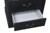 Picture of LOUIS 2-Drawer Hevea Wood Nightstand with LED Lighting (Black)