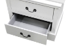 Picture of LOUIS 2-Drawer Hevea Wood Nightstand with LED Lighting (White)