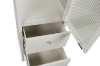 Picture of STARK Steel Frame 1-Door 2-Drawer Accent Glass Display Cabinet (Cream)