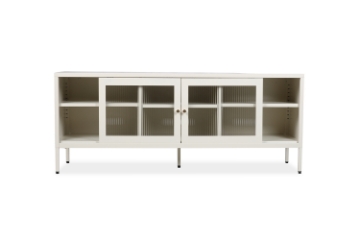 Picture of STARK Steel Frame 59" Sliding Door TV Stand (Cream)