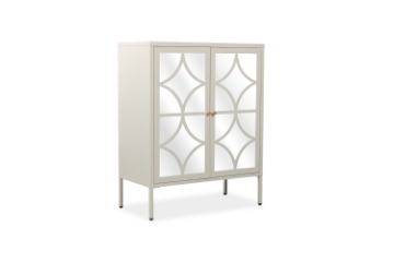 Picture of STARK Steel Frame 2-Mirror Door Cabinet (Cream)