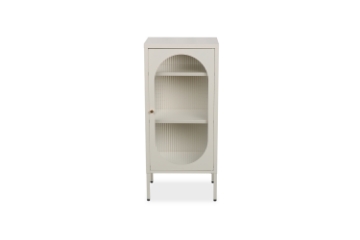 Picture of STARK Steel Frame 1-Arched Door Glass Display Cabinet (Cream)