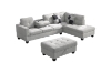 Picture of NEBULA Sectional Sofa with Storage Ottoman & Drop-Down Console (Light Grey)