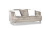 Picture of ALINA Velvet Curved Sofa Range with Pillows (Beige) - 2 Seater (Loveseat)