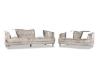Picture of ALINA Velvet Curved Sofa Range with Pillows (Beige) - Loveseat + Sofa Set