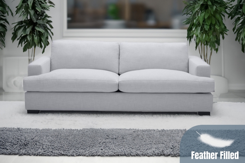 Picture of GOODWIN Feather-Filled Sofa Range | Dust, Water & Oil Resistant (Light Grey)