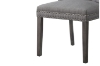 Picture of ERICA Button-Tufted Linen Dining Chair (Light Gray) - Each