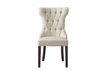 Picture of ARLETTE Button-Tufted Linen Wingback Dining Chair (Cream White)  - Each