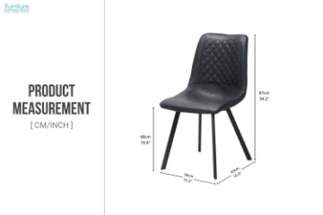 Picture of WESTIN PU Leather Dining Chair (Black)