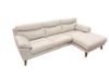 Picture of ANVIL 100% Leather Sectional Sofa (Light Grey) - Chaise Facing Left