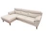 Picture of ANVIL 100% Genuine Leather Sectional Sofa (Light Gray) - Chaise Facing Right