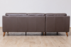 Picture of ANVIL 100% Genuine Leather Sectional Sofa  (Dark Brown) - Chaise Facing Left