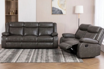 Picture of CARELLI Air Leather Reclining Sofa with Drop-Down Console