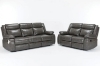 Picture of CARELLI Air Leather Reclining Sofa with Drop-Down Console