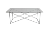 Picture of CROSS 47" Clear Glass Top Coffee Table with Silver Base